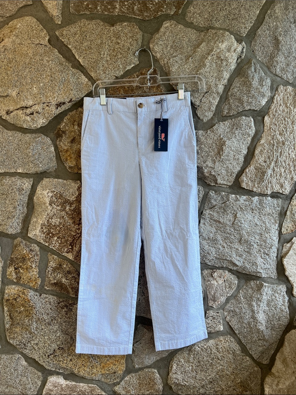 NWT Vineyard Vines Light Blue Stripe Seersucker Chinos